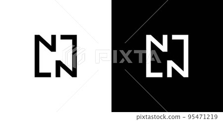 Modern and unique letter NN initials logo design 95471219
