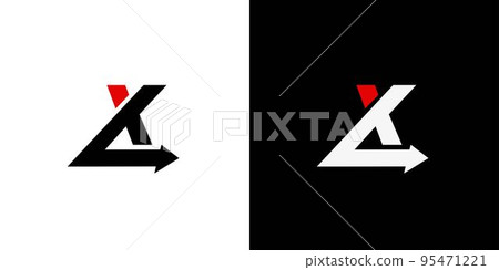 XL initials logo design, unique and modern combination of direction symbols 3 95471221