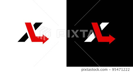 XL initials logo design, unique and modern combination of direction symbols 95471222