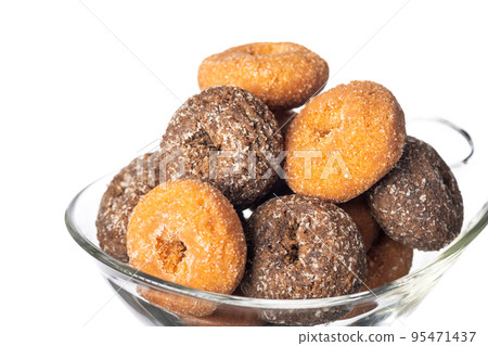 mini donuts in glass mini donuts in glass 95471437