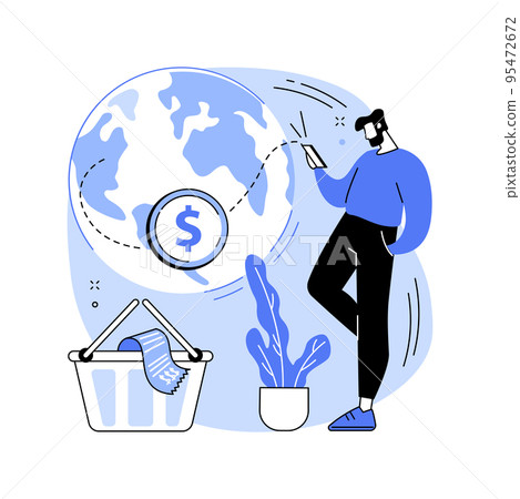 Cross-border payments isolated cartoon vector illustrations. Cross-border payments isolated cartoon vector illustrations. 95472672