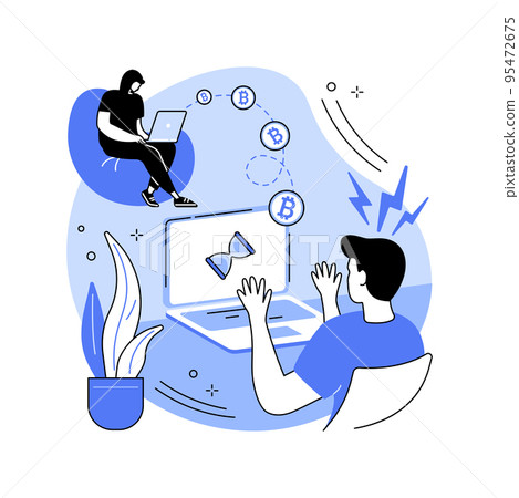 Hidden mining isolated cartoon vector illustrations. Hidden mining isolated cartoon vector illustrations. 95472675