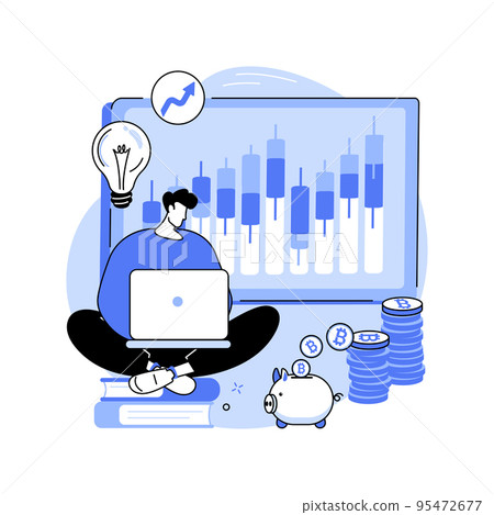 Cryptocurrency hedge funds isolated cartoon vector illustrations. Cryptocurrency hedge funds isolated cartoon vector illustrations. 95472677
