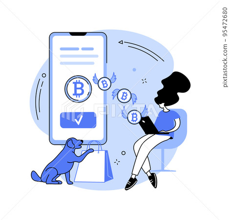 Cryptocurrency transaction isolated cartoon vector illustrations. Cryptocurrency transaction isolated cartoon vector illustrations. 95472680