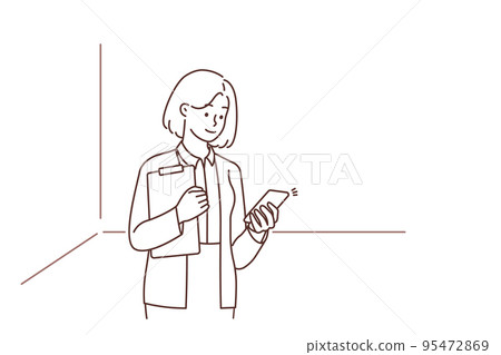 Businesswoman using cellphone  95472869