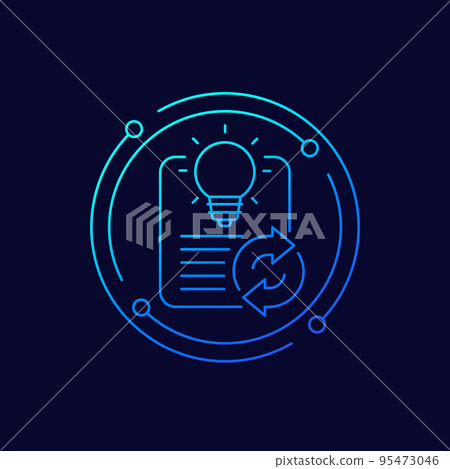 patent renewal line icon for web patent renewal line icon for web 95473046