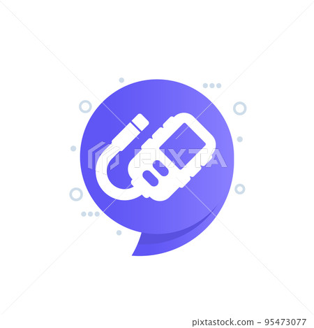 thickness meter, measurement device vector icon thickness meter, measurement device vector icon 95473077