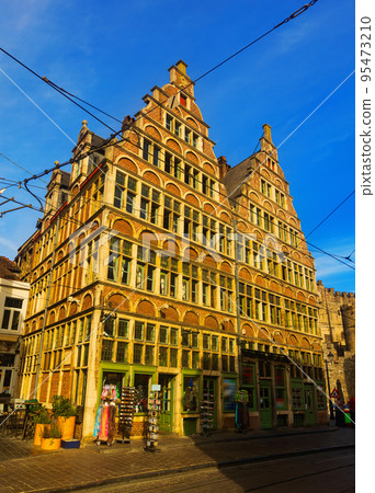 Vibrant street view of downtown Ghent, capital city of east Flanders province, Belgium Vibrant street view of downtown Ghent, capital city of east Flanders province, Belgium 95473210