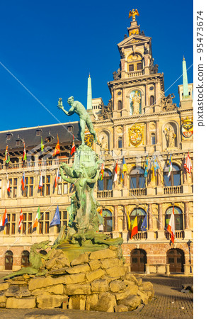 The City Hall (Stadhuis van Antwerpen) of Antwerp, Belgium 95473674