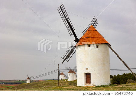 Windmills of Mota del Cuervo, province of Cuenca, Spain 95473740