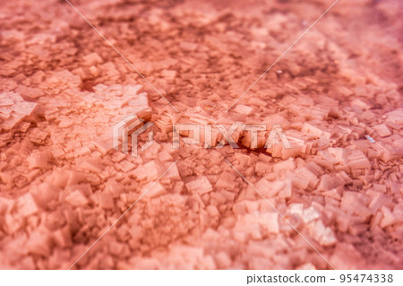 Pink salt cristales. Natural pink salt lake texture. Pink salt cristales. Natural pink salt lake texture. 95474338