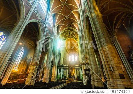 Interior of Saint Bavo Cathedral, Ghent, Belgium 95474364