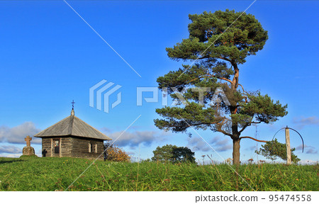 Chapel on Savkina Gora in Russia. Autumn landscape Chapel on Savkina Gora in Russia. Autumn landscape 95474558