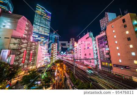 Tokyo cityscape in Japan Seeing Shibuya Station, Shibuya Scramble Square, Nonbei Yokocho, etc. = October 20 Tokyo cityscape in Japan Seeing Shibuya Station, Shibuya Scramble Square, Nonbei Yokocho, etc. = October 20 95476811