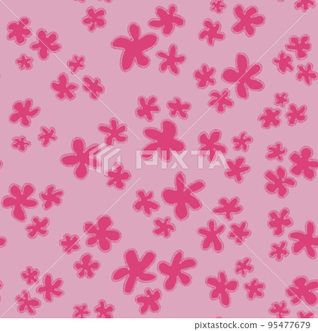 Trendy fabric pattern with miniature fuchsia flowers. Fashion design Trendy fabric pattern with miniature fuchsia flowers. Fashion design 95477679