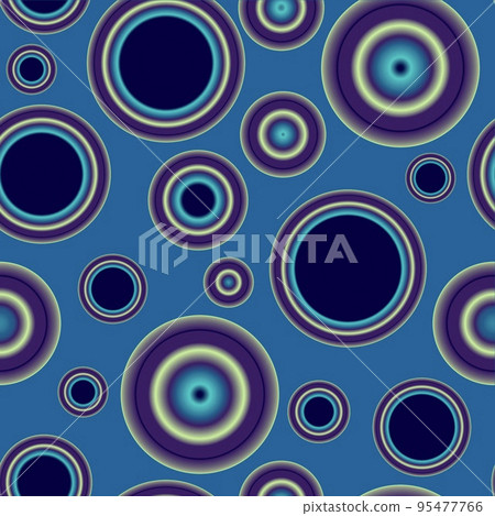 Abstract seamless pattern with colorful different size balls on azure 95477766