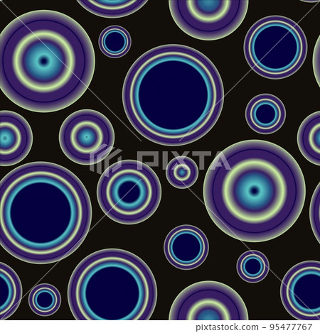 Abstract seamless pattern with colorful different size balls on black Abstract seamless pattern with colorful different size balls on black 95477767