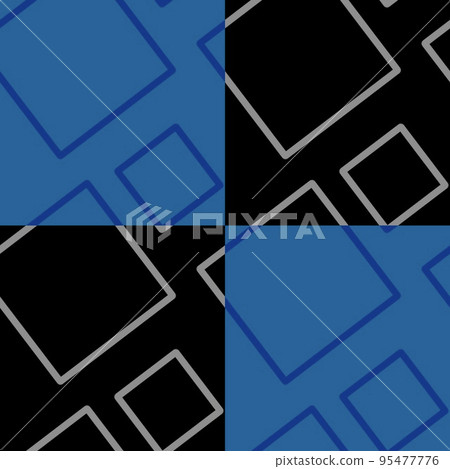 Seamless pattern of randomly arranged squares of blue,black,gray 95477776