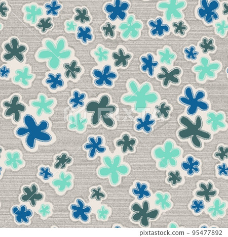 Trendy fabric pattern with miniature flowers. Fashion design.Pastel shades 95477892