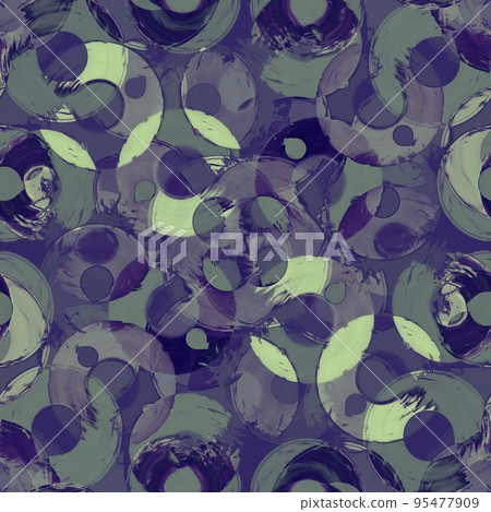 Seamless pattern colored semi-rings paint brush strokes lilac,blue Seamless pattern colored semi-rings paint brush strokes lilac,blue 95477909