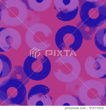 Seamless pattern colored semi-rings paint brush strokes,lilac,blue Seamless pattern colored semi-rings paint brush strokes,lilac,blue 95477920