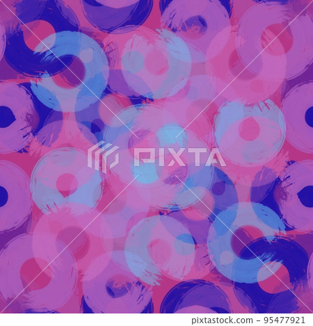 Seamless pattern colored semi-rings paint brush strokes,lilac,blue Seamless pattern colored semi-rings paint brush strokes,lilac,blue 95477921