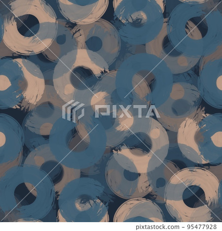Seamless pattern colored semi-rings paint brush strokes,gray,rosybrown 95477928
