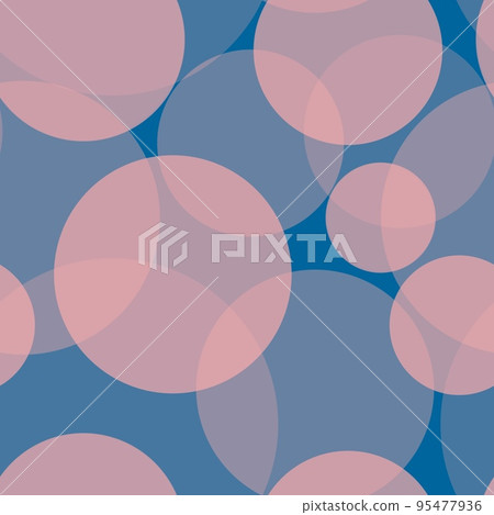 Seamless pattern of randomly arranged circles pastel shades 95477936