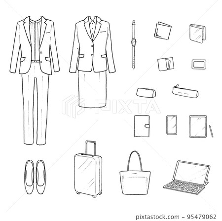 Office Dress Code Artistic Sketch Illustration Stock Illustration -  Illustration of clothes, faceless: 189162713