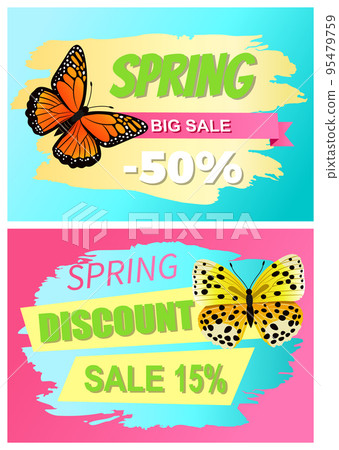 Spring Big Sale 50 Off Labels Set Butterflies 95479759