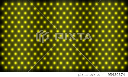 Background material of arranged dots digital image neon yellow version 95480874