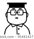嚴肅的學生圖標 95481427
