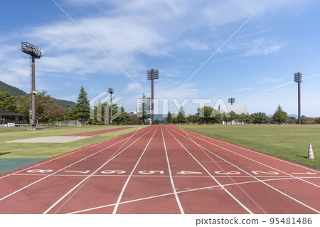Scenery of the track and field track Fukushima City, Fukushima Prefecture 95481486