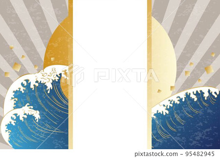 Katsushika Hokusai image frame copy space background template illustration material Katsushika Hokusai image frame copy space background template illustration material 95482945