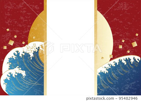 Katsushika Hokusai image frame copy space background template illustration material Katsushika Hokusai image frame copy space background template illustration material 95482946