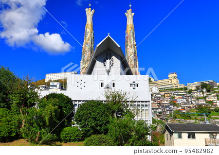 [Nagasaki Prefecture] Saint Philip Nishizaka Church in sunny weather 95482982