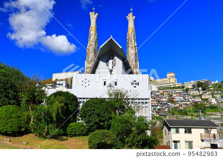 [Nagasaki Prefecture] Saint Philip Nishizaka Church in sunny weather 95482983