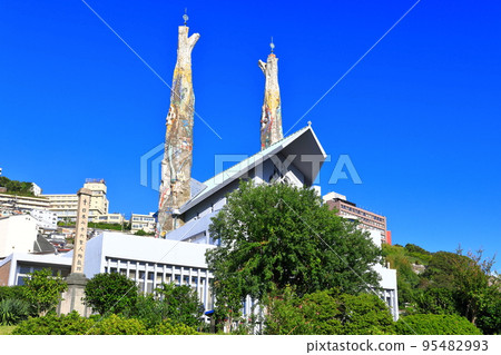 [Nagasaki Prefecture] Saint Philip Nishizaka Church in sunny weather 95482993
