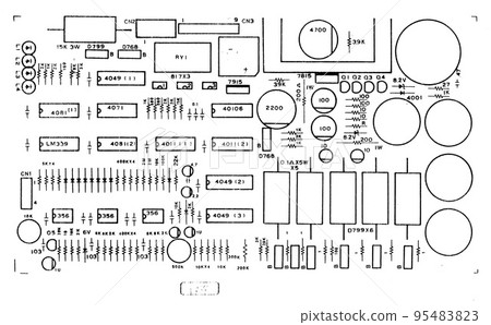 real circuit board 95483823