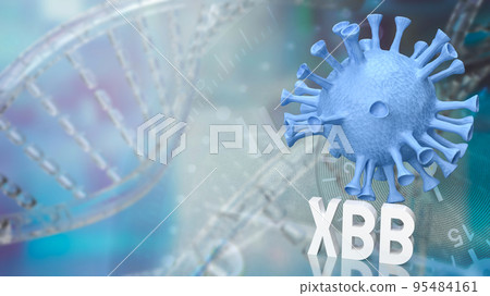 The virus covid xbb type image for sci or medical concept 3d rendering The virus covid xbb type image for sci or medical concept 3d rendering 95484161