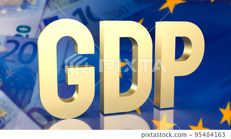 The gold gdp text on euro background for business concept 3d rendering The gold gdp text on euro background for business concept 3d rendering 95484163