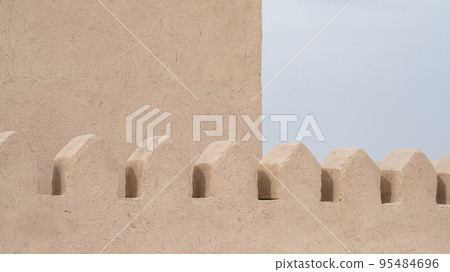 An element of an ancient fortress in Central Asia. Uzbekistan, Bukhara 95484696