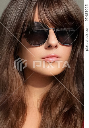 Beautiful stylish woman wearing chic sunglasses, fashionable beauty and feminine style portrait, fashion accessory and classy glamour look concept Beautiful stylish woman wearing chic sunglasses, fashionable beauty and feminine style portrait, fashion accessory and classy glamour look concept 95485025