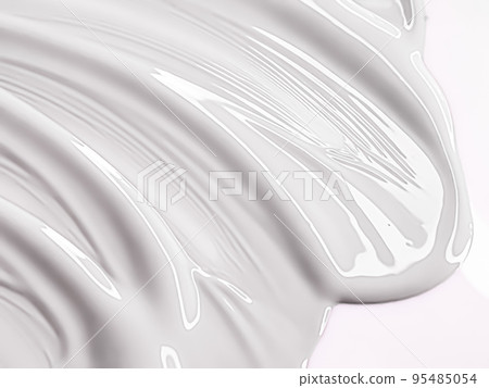 Glossy white cosmetic texture as beauty make-up product background, cosmetics and luxury makeup brand design concept 95485054