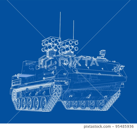 Anti-tank armored car. Vector Anti-tank armored car. Vector 95485936