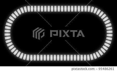 帶有發光橢圓虛線的白色標題背景 95486261