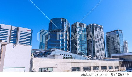Tokyo cityscape in Japan October. Overlooking Shinagawa Station and office buildings = October 20 Tokyo cityscape in Japan October. Overlooking Shinagawa Station and office buildings = October 20 95486859