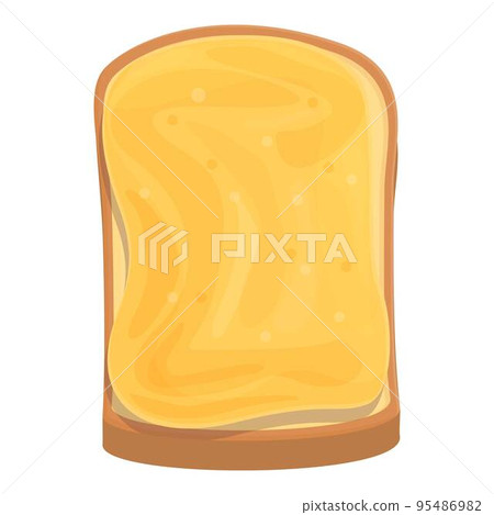 Bread hummus icon cartoon vector. Bean snack. Meal bean 95486982