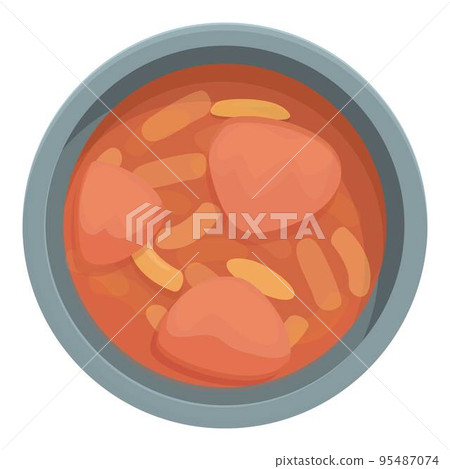 Soup meal icon cartoon vector. Portugal food. People tomato Soup meal icon cartoon vector. Portugal food. People tomato 95487074