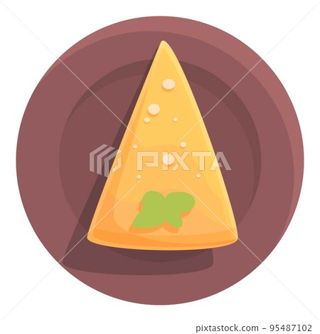 Cheesecake icon cartoon vector. Cuisine food. Portugal food Cheesecake icon cartoon vector. Cuisine food. Portugal food 95487102